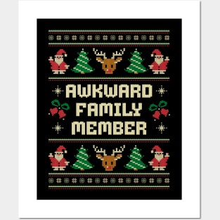 Awkward Family Member - Ugly Christmas Sweater Posters and Art